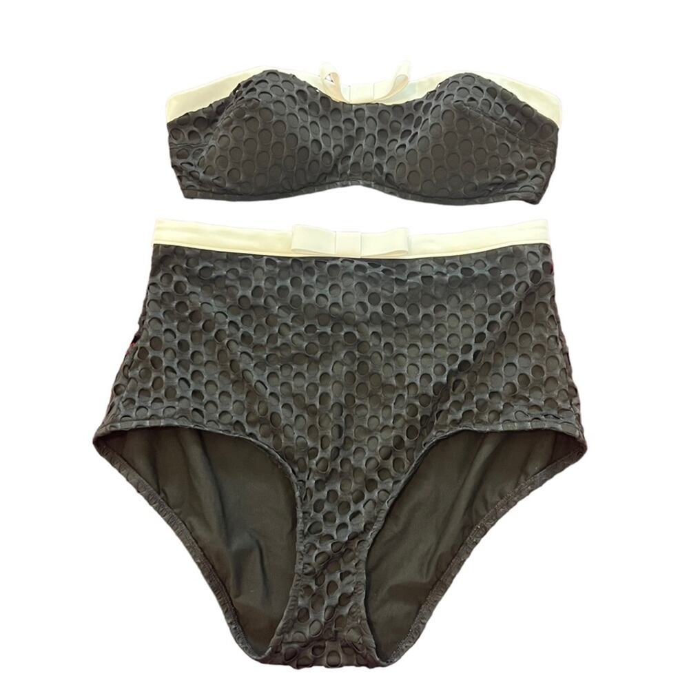 Andres Sarda Two-piece Swimsuit Set Perforated designed Size 8/34C